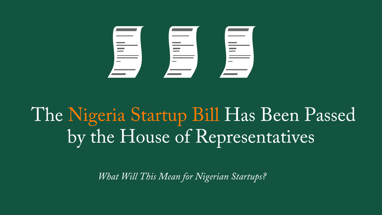 A Bill for Startups