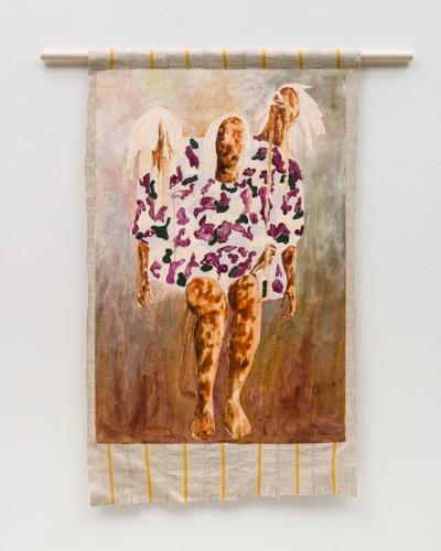 Flux, 2022, Oil on Sanyan | Painting size: 92cm X 62cm | Total size: 110cm X 66cm