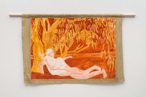 The Eucalyptus, 2022, Oil on Sanyan | Painting size:151cm x 230cm|Total size:170cm x 250cm